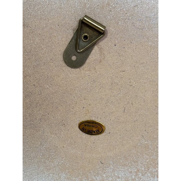 Hand-Painted Ceramic Tile Wall Hanging With Hummingbird & Floral Design In Woode - Picture 9 of 9